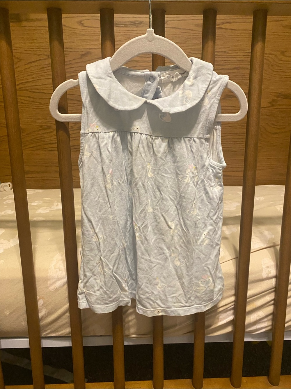Angel Dear Light Blue Peter Pan Collar Tank Top with matching Bloomers